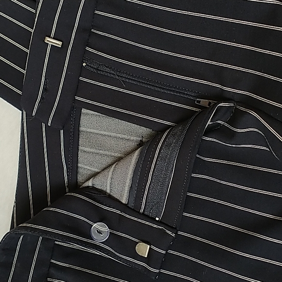 Willi Smith Flat Front Dress  Pants Blue & White Stripe - Picture 7 of 11